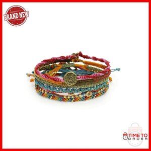 Handmade Braided Charm Bracelet Stack Waterproof Fair Trade Boho